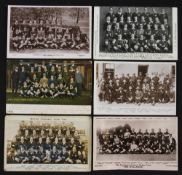 1905-1931 Rugby Team Photographic Postcards (6): Lovely selection, NZ 1905 in their boaters &