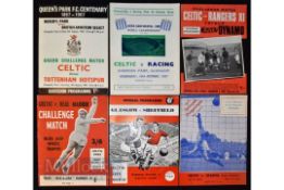 Selection of Scottish match programmes to include 1960 Celtic v Sparta Rotterdam, 1961 Glasgow v
