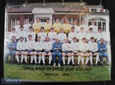 Large document case containing 1970 England World Cup squad colour picture; plus many publications