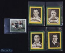 Overseas Rugby Cards 1930s (5): Four SA - du Toit, Tindall, Brand & Osler - from Springbok Rugby &