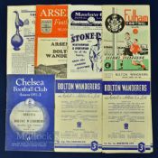 1951/52 Bolton Wanderers programme selection to include homes Manchester City, Burnley, Charlton