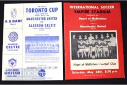1960 Tour match Manchester Utd v Heart of Midlothian football programme 28 May at Empire Stadium,