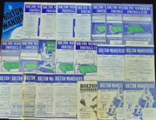 Collection of Bolton Wanderers FA Cup home match programmes to include 1945/46 Liverpool, 1946/47