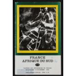 1968 South Africa in France Rugby Programme: Second Test issue for Paris and a 16-11 Springbok