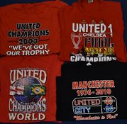 2001-2008 Manchester United Football T Shirts, to include 2003 Champions -L, 2008 Moscow final v