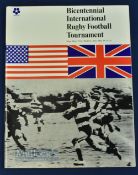 Rare Barbarians v New England and v Bay Area in the USA 1976 Rugby Programme