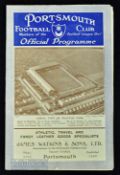 1932/33 Portsmouth v Derby County Div. 1 match programme 14 April 1933; score to team page, fair