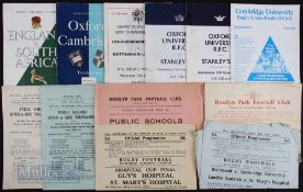 1942-1993 Special Rugby Programmes etc in England (12): Rosslyn Park Public Schools Sevens 1942, '44