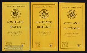 1947 Scotland Home Rugby Programmes (4): More of the same 'slim oranges' but back to pictures,