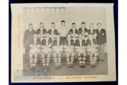 1957/58 Raith Rovers v Dynamo Bucharest friendly match programme 11 January 1958 - postponed due