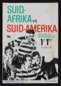 Scarce 1980 South Africa v South America 1st Test Rugby Programme: Sought-after issue for the thinly
