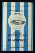 1942/43 Football League North War Cup Final Sheffield Wednesday v Blackpool at Hillsborough 8 May