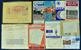 Mixed Football Selection features a Geoff Hurst Autograph cutting, Gary McAlister Signed first day