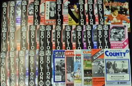Collection of Bolton Wanderers match programmes 1987/1988 Div. 4 games, homes & aways included;