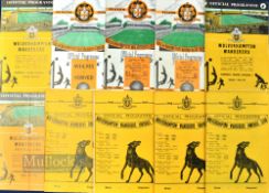 1950s/60s Wolverhampton Wanderers Football Home Programme Selection includes 54/55 v Honved, First