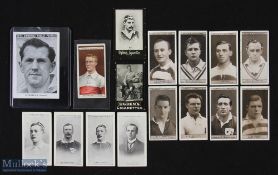 UK Rugby Cards, some scarce, 1902-1954 (17): Ogden's Tabs' Guinea Gold, C Hooper & F Mills; Wills