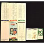 1959 British Lions Rugby Tour to New Zealand, pair of rare itineraries charting their progress (