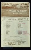 1953/54 Third Lanark v Rangers Scottish Cup 27 February 1954; team changes, small edge tear, fair