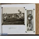 Football scrapbook overall size 18 ½" x 14" covering matches (generally 1950s/1960s) and contains