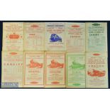 Selection of Rugby Union Railway Handbills 1958/59 season includes Scotland v Wales, Ireland v