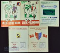 Celtic 1960s big match programmes 1963/64 Basel (ECWC), MTK Budapest (ECWC s/f), 1967/68 Racing