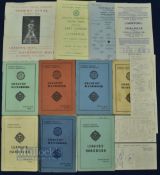 Liverpool Schools Football Association Handbooks - 7x from 1957 to 1974 and 4x match programmes 1954