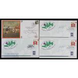 1987/1989 Scottish Rugby Union Signed First Day Covers (4): FDCs from Scotland v Wales, 1987 & three
