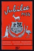 Scarce 1964 South African Rugby Board's 75th Jubilee Souvenir Programme inc Western Province v