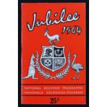 Scarce 1964 South African Rugby Board's 75th Jubilee Souvenir Programme inc Western Province v