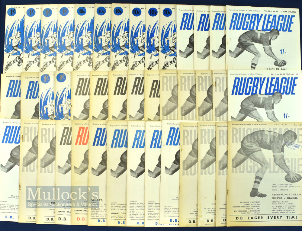 1964-68 Rugby League Auckland Magazine Selection features a mixture of seasons mostly 64, general
