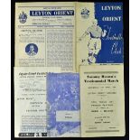 Selection of Leyton Orient home match programmes 1950/51 Blues v Whites (Ritson testimonial) (poor),