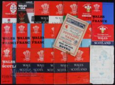 1948-2000 Wales Mostly Homes Rugby Programmes (24): Over 50 years featured in this selection, with