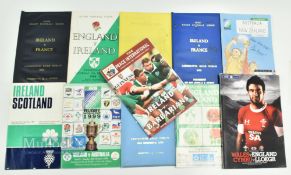 Autographed Irish etc Rugby Programmes inc 4 Bound VIP (11): Bound signed issues v France 1972 (4) &