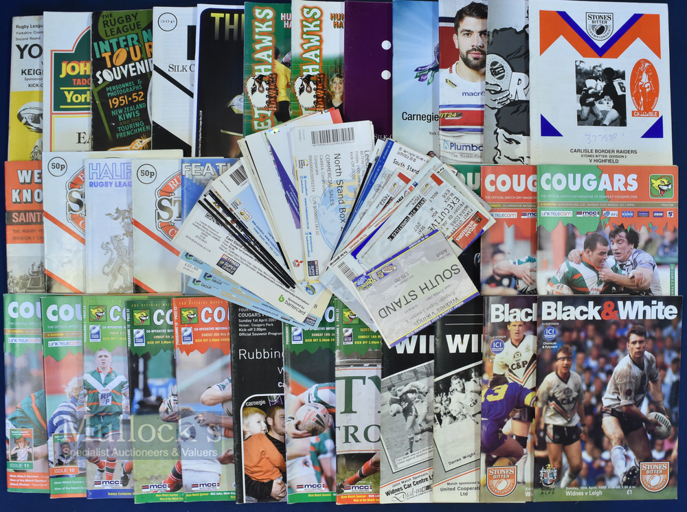 Quantity of Assorted Rugby League Programmes generally modern up 1970s with few 1950s noted, small