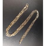 NINE CARAT GOLD FANCY CURB LINK NECK CHAIN 46cm long and approximately 2.9 grams
