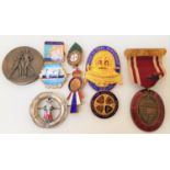 SELECTION OF ENAMEL BADGES including the Grand Orange Lodge Of Scotland Over 20 Years Of Membership,