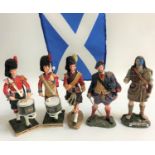 SELECTION OF SCOTTISH REGIMENTAL RESIN FIGURES including a Tenor Drummer of the Black Watch, Side