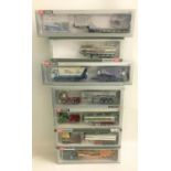 SEVEN WSI DIE CAST TRUCKS AND TRAILERS including Richard Healey DAF XF, James C.C. Ferguson DAF