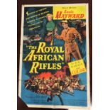 FOUR 1950s US ONE SHEET MOVIE POSTERS comprising 'The Royal African Rifles' (1953); 'Night