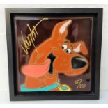 PAUL VOUGHT Rut Roe, Scooby Doo, limited edition ceramic tile, signed and numbered 35/100, with