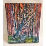 ED SPITERI Woodland path, acrylic on canvas, 51cm x 40.5cm Note: The artist is the father of
