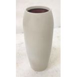 LARGE STONE EFFECT GARDEN URN of cylindrical form, 103.5cm high