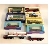 NINE CORGI VINTAGE DIE CAST LORRIES including T. Brady & Sons Leyland, Munro Transport AEC