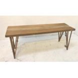 VINTAGE FOLD OUT PASTING TABLE with fold out legs, 183cm x 56cm open