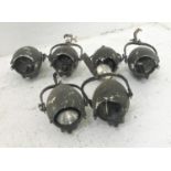 SET OF SIX 'STRAND ELECTRIC' STAGE LIGHTS all in aluminium and with mounts (6)