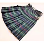 CHILDS MACKENZIE MODERN TARTAN KILT with makers label 'Roberts Of Trongate Glasgow', 54cm drop