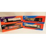 FOUR TEKNO DIE CAST TRUCKS AND TRAILERS including Reid's Transport DAF, Grant of Buckie Scania, V.