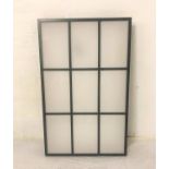 LARGE LIGHT BOX in the form of a leaded glass window, 129cm high x 81cm wide