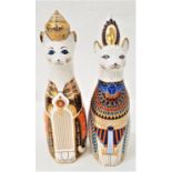 PAIR OF ROYAL CROWN DERBY PAPERWEIGHTS from the 'Royal Cats' series 1986, comprising 'Egyptian'