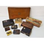 SELECTION OF VARIOUS VINTAGE BOXES including two Players cigarette boxes, Dr. Whites of Glasgow